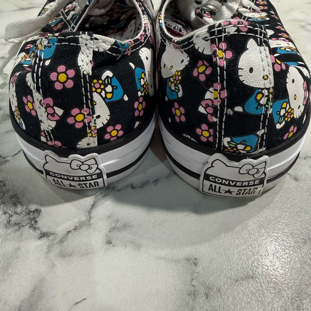 Converse Black and White Hello Kitty Sneakers - Picture 4 of 7